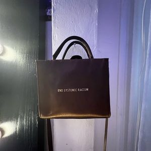 Brandon Blackwood | Mini Tote | Color: Saint Brown | “End Systemic Racism"